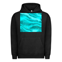 Pigment Black turquoise glitter Urban Hoodie - JahusDesignShop