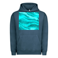 Pigment Midnight Navy turquoise glitter Urban Hoodie - JahusDesignShop