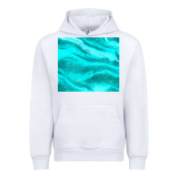 White turquoise glitter Urban Hoodie - JahusDesignShop
