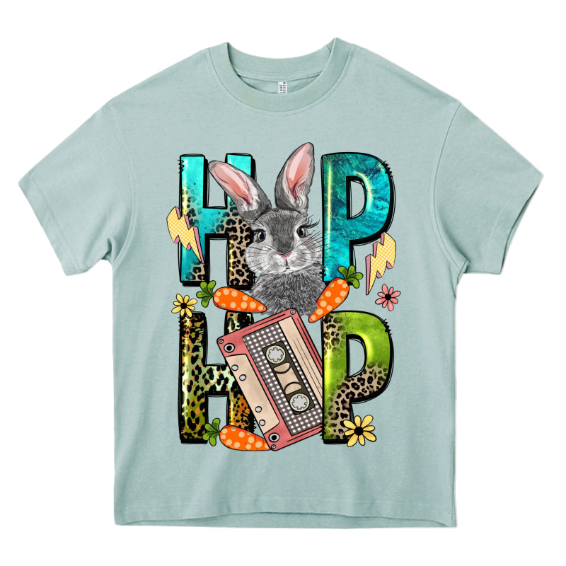 Western Hip Hop Bunny Easter Day Heavy Core Tee by LillyAllenDesigns | Teevron