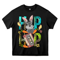 Black Western hip hop Bunny Easter Day Heavy Core Tee - LillyAllenDesigns