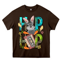 Chocolate Brown Western hip hop Bunny Easter Day Heavy Core Tee - LillyAllenDesigns