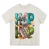Cream Western hip hop Bunny Easter Day Heavy Core Tee - LillyAllenDesigns