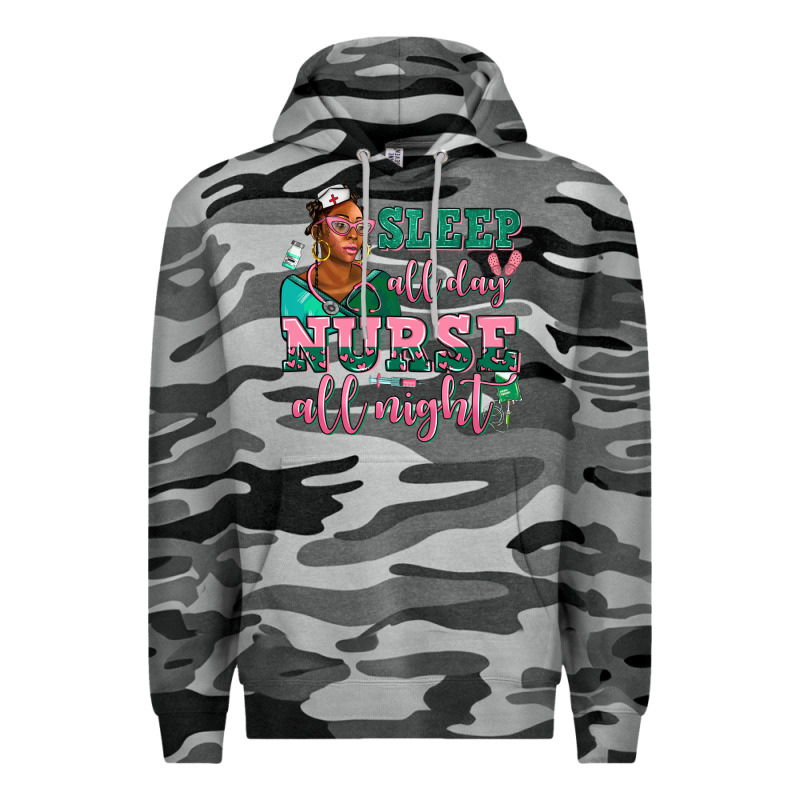 Afro  Nurse Sleep All Day Nurse All Night Premium Hoodie by AdoDesignShop | Teevron