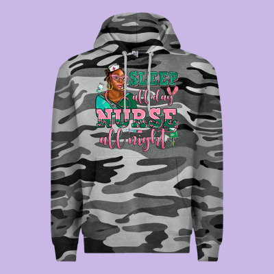 Afro  Nurse Sleep All Day Nurse All Night Premium Hoodie Designed By Adodesignshop
