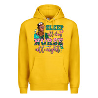 Lemon afro  nurse sleep all day nurse all night Premium Hoodie - AdoDesignShop