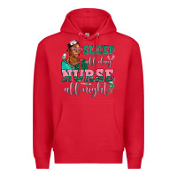 Red afro  nurse sleep all day nurse all night Premium Hoodie - AdoDesignShop