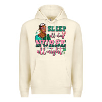 Sandshell afro  nurse sleep all day nurse all night Premium Hoodie - AdoDesignShop