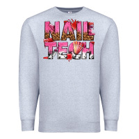 Heather Grey nail tech Premium Sweatshirt - texasbilliewilder