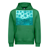 Emerald turquoise glitter star Urban Hoodie - JahusDesignShop