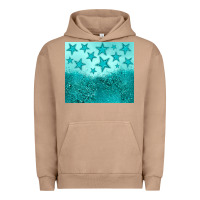 Pigment Burro turquoise glitter star Urban Hoodie - JahusDesignShop