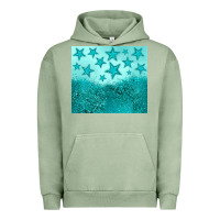 Pigment Oil Green turquoise glitter star Urban Hoodie - JahusDesignShop