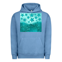 Pigment Pebble Blue turquoise glitter star Urban Hoodie - JahusDesignShop