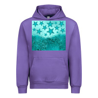 Tulip turquoise glitter star Urban Hoodie - JahusDesignShop