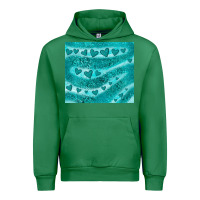Emerald turquoise glitter heart Urban Hoodie - JahusDesignShop