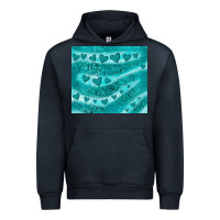 Navy turquoise glitter heart Urban Hoodie - JahusDesignShop