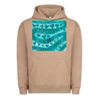 Pigment Burro turquoise glitter heart Urban Hoodie - JahusDesignShop