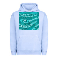 Pigment Grape Ice turquoise glitter heart Urban Hoodie - JahusDesignShop