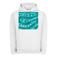 Pigment Lunar Rock turquoise glitter heart Urban Hoodie - JahusDesignShop