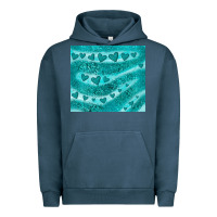 Pigment Midnight Navy turquoise glitter heart Urban Hoodie - JahusDesignShop
