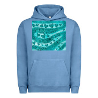Pigment Pebble Blue turquoise glitter heart Urban Hoodie - JahusDesignShop