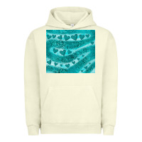 Pigment Pistachio turquoise glitter heart Urban Hoodie - JahusDesignShop