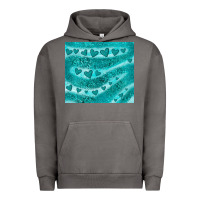 Pigment Tornado turquoise glitter heart Urban Hoodie - JahusDesignShop