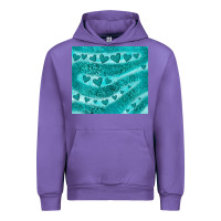 Tulip turquoise glitter heart Urban Hoodie - JahusDesignShop