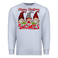 Heather Grey merry christmas gnomies Premium Sweatshirt - Zillion Design Studio