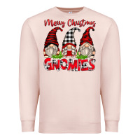 Pale Pink merry christmas gnomies Premium Sweatshirt - Zillion Design Studio