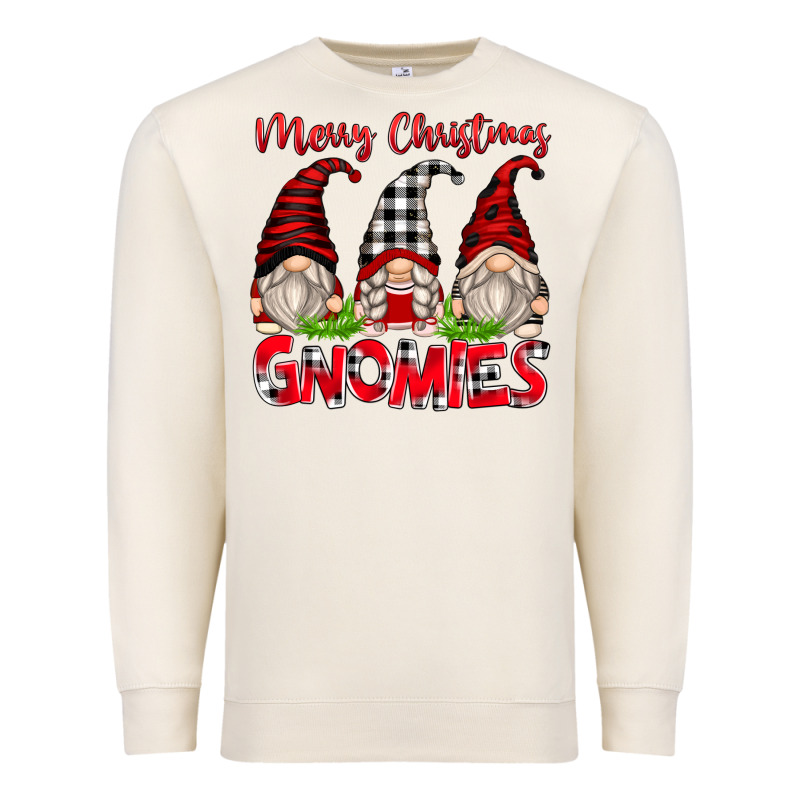 Merry Christmas Gnomies Premium Sweatshirt by Zillion Design Studio | Teevron