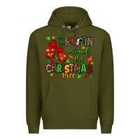 Army Green Croc'in around the christmas tree Premium Hoodie - AdoDesignShop