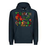 Navy Croc'in around the christmas tree Premium Hoodie - AdoDesignShop
