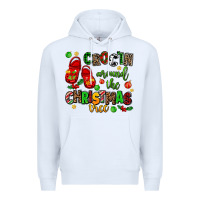 White Croc'in around the christmas tree Premium Hoodie - AdoDesignShop