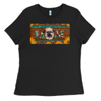 Black western heifer mom with sunflowers and turquoise license plate Ladies Tee - Artiststas