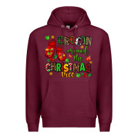 Burgundy Croc'in around the christmas tree Premium Hoodie - AdoDesignShop