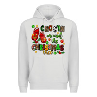 Dove Grey Croc'in around the christmas tree Premium Hoodie - AdoDesignShop