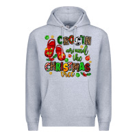 Heather Grey Croc'in around the christmas tree Premium Hoodie - AdoDesignShop