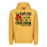 Mustard Croc'in around the christmas tree Premium Hoodie - AdoDesignShop