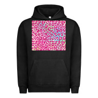Pigment Black pink leopard glitter Urban Hoodie - JahusDesignShop