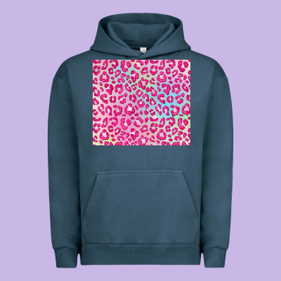 Pink Leopard Glitter Urban Hoodie Designed By Jahusdesignshop