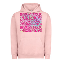 Pigment Salmon pink leopard glitter Urban Hoodie - JahusDesignShop