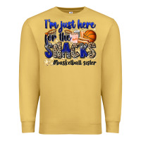 Antique Gold i'm just here for the snacks #basketball sister Premium Sweatshirt - Zillion Design Studio