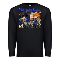 Black i'm just here for the snacks #basketball sister Premium Sweatshirt - Zillion Design Studio
