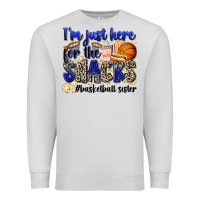 Dove Grey i'm just here for the snacks #basketball sister Premium Sweatshirt - Zillion Design Studio