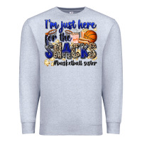 Heather Grey i'm just here for the snacks #basketball sister Premium Sweatshirt - Zillion Design Studio