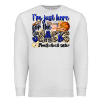 Oatmeal Heather i'm just here for the snacks #basketball sister Premium Sweatshirt - Zillion Design Studio