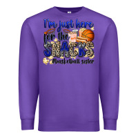 Purple i'm just here for the snacks #basketball sister Premium Sweatshirt - Zillion Design Studio