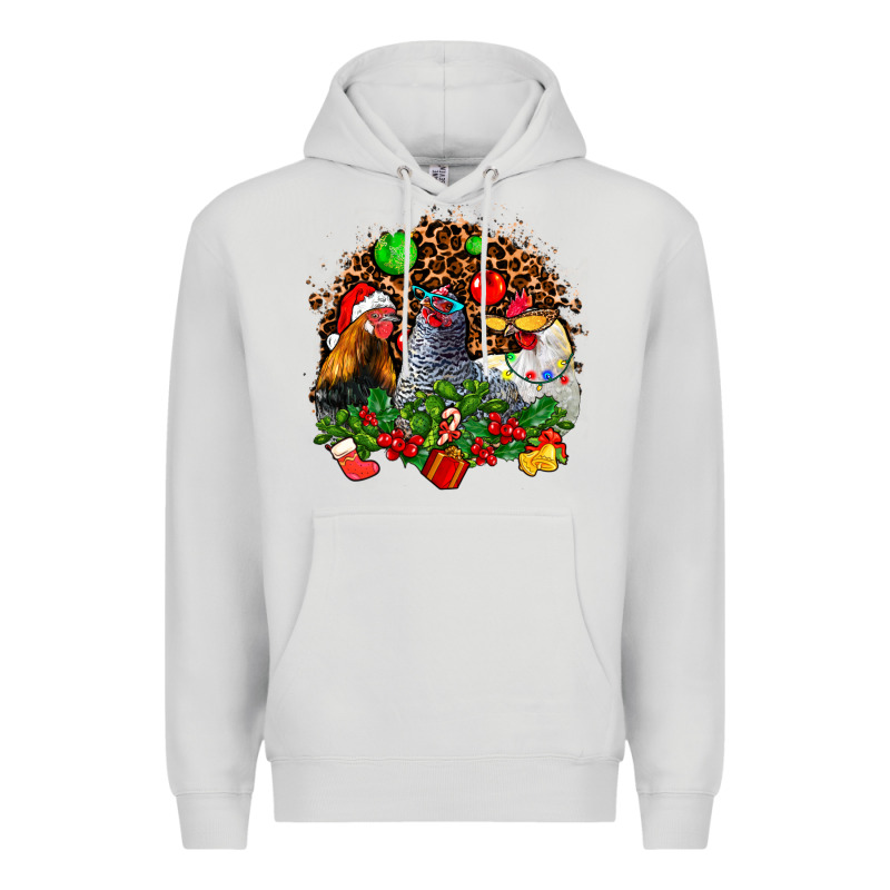 Christmas Party And Chickens Premium Hoodie by AdoDesignShop | Teevron
