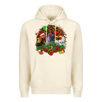 Sandshell Christmas party and chickens Premium Hoodie - AdoDesignShop